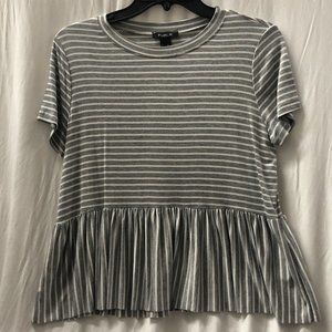 Publik grey and white babydoll top